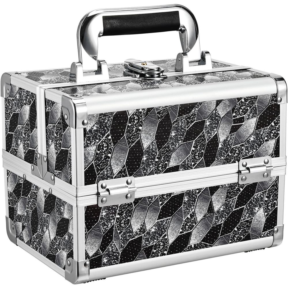 Makeup Case Organizer Makeup Box Portable Cosmetic Train Case Hard Vanity😹